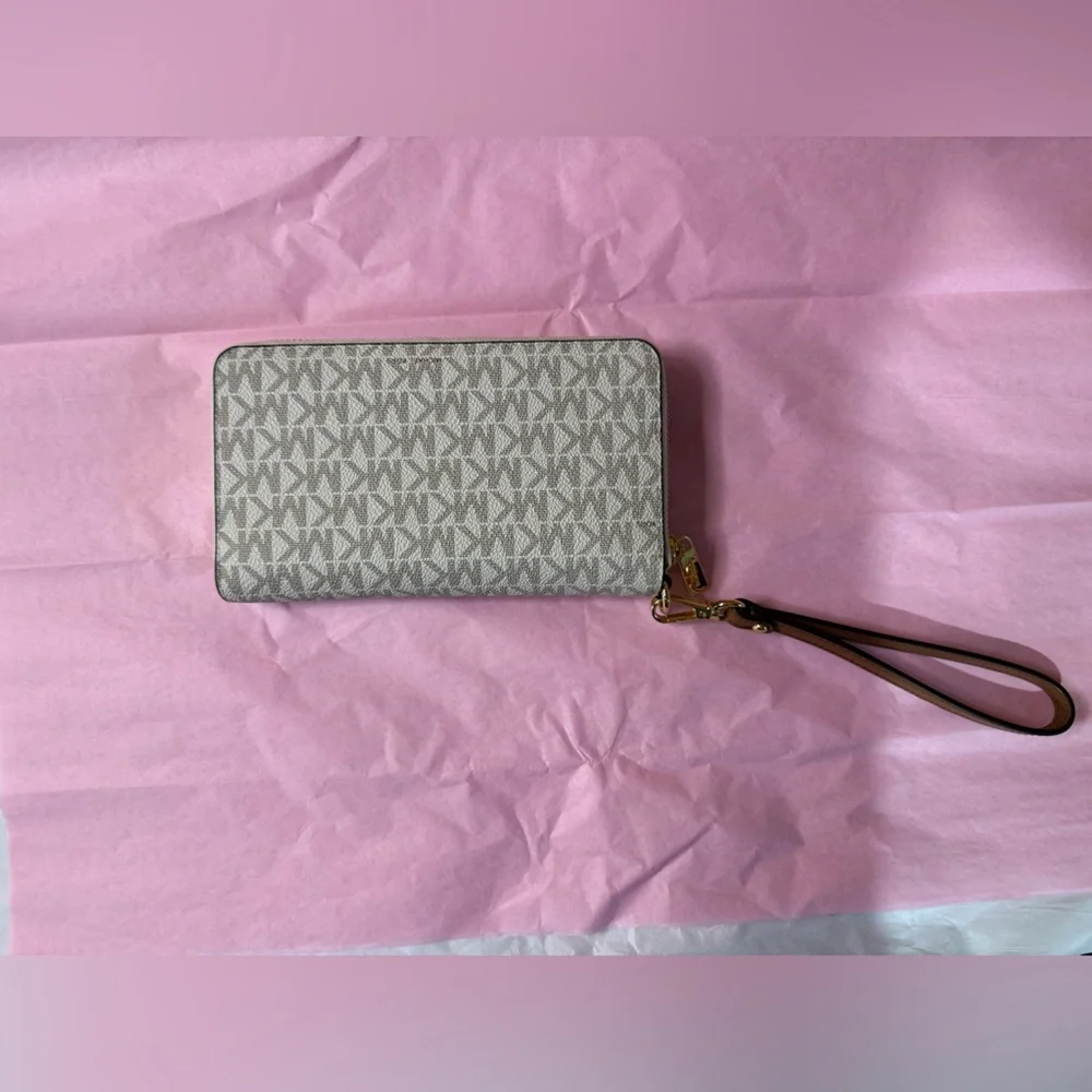 NWT Michael Kors Brown and Cream Wallet - Picture 2 of 4